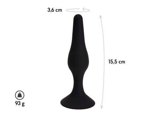 Черная анальная пробка Gravity - 15,5 см. фото 2