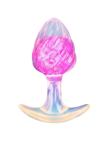 Розоватая анальная пробка со спиралевидным рельефом - 9 см. фото 2 Розоватая анальная пробка со спиралевидным рельефом - 9 см. фото 2