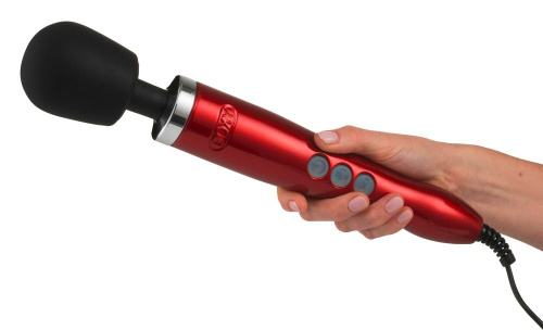 Красный жезловый вибратор Doxy Die Cast Wand Massager фото 2