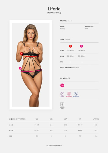 Соблазнительное боди Liferia с цветочным орнаментом фото 5