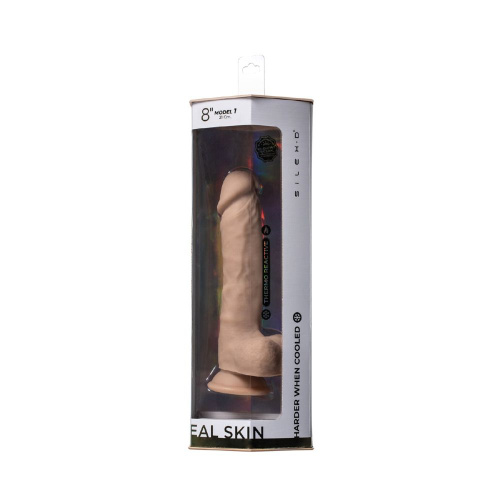 Телесный фаллоимитатор на присоске Real Skin Model 1 - 21 см. фото 5