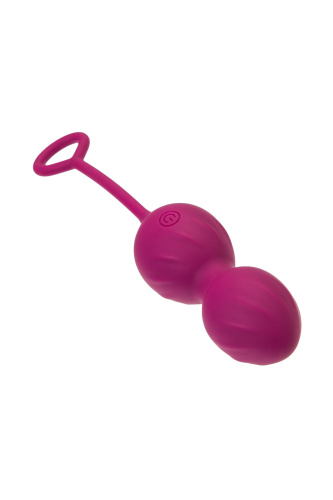 Бордовые вагинальные шарики Moussy с вибрацией и пультом ДУ фото 4