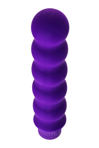 Фиолетовый фигурный вибратор - 17 см. фото 3