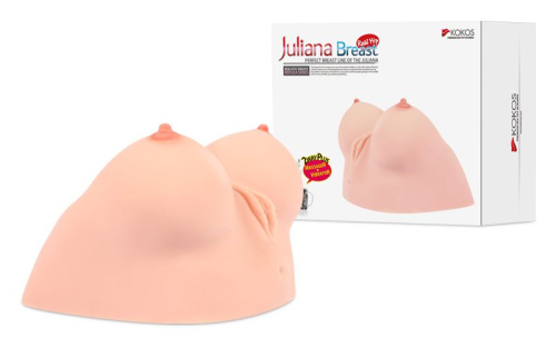 Полуторс Juliana Breast в виде груди с вибровагиной фото 4