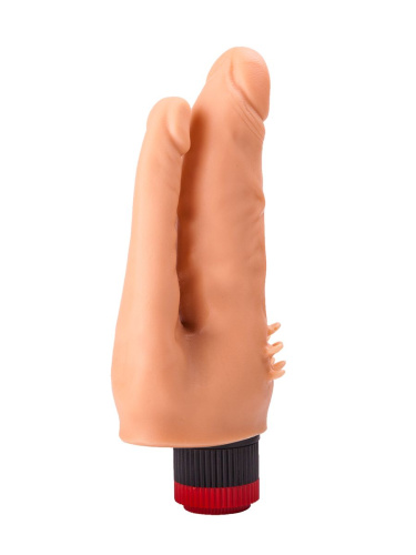 Анально-вагинальный вибромассажёр с шипами для массажа клитора - 17 см. фото 2