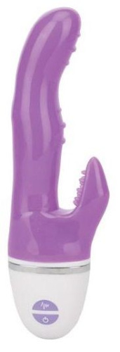 Фиолетовый вибратор с клиторальным отростком Touching - 23 см. фото 2 Фиолетовый вибратор с клиторальным отростком Touching - 23 см. фото 2