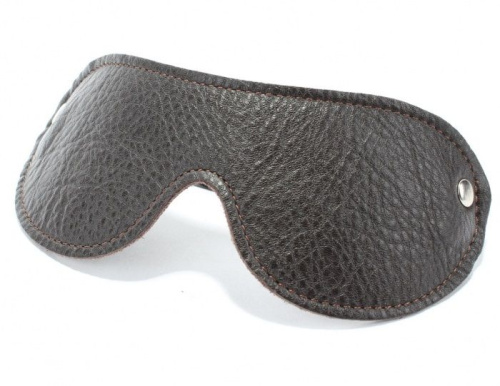 Коричневая кожаная маска на глаза на резинке Коричневая кожаная маска на глаза на резинке