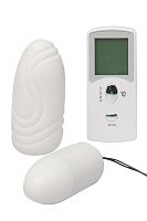 Белое виброяйцо с ДУ