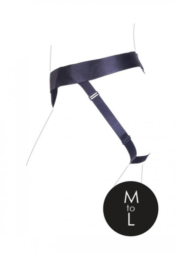 Черные трусики-джоки для страпона с вибропулей - размер M-L фото 6