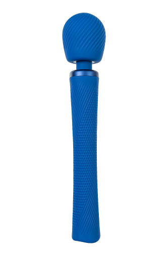 Синий вибромассажер Vim Vibrating Wand - 31,3 см. фото 5