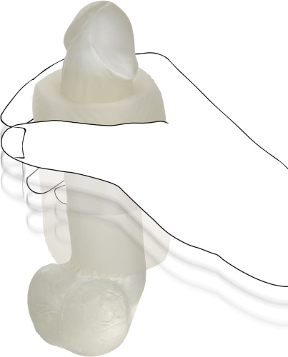 Белый мастурбатор-бампер из жидкого силикона Nasty Luv фото 4