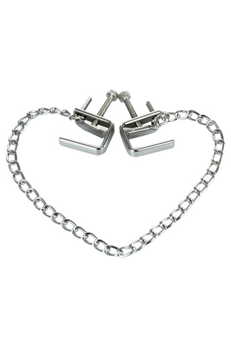 Серебристые зажимы для сосков Theatre с цепочкой фото 6 Серебристые зажимы для сосков Theatre с цепочкой фото 6