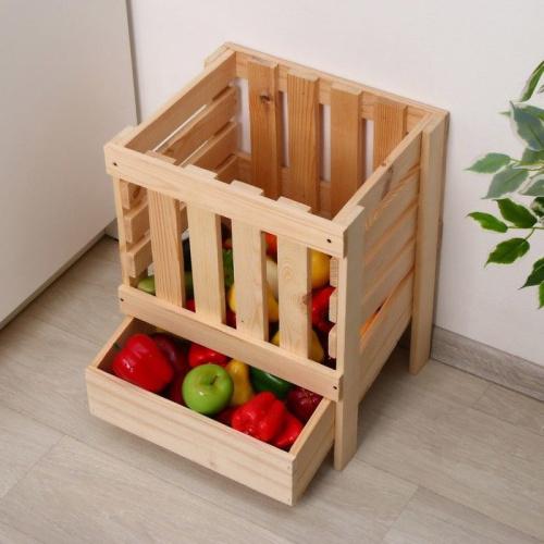 Деревянный ящик для овощей (30х40х50 см) фото 8