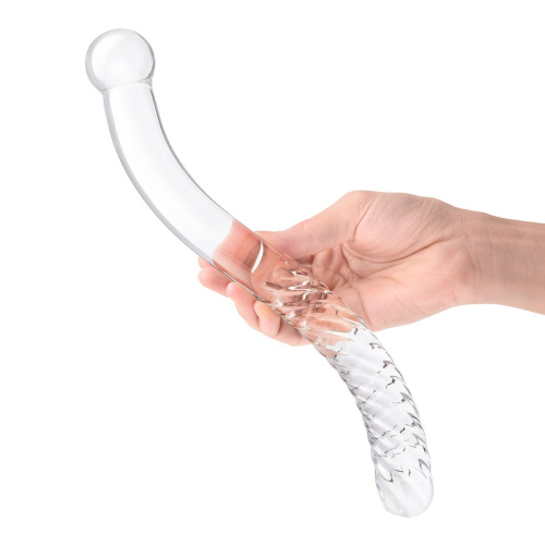 Стеклянный фаллоимитатор 11’’ Glass Pelvic Wand Double Ended - 28 см. фото 4