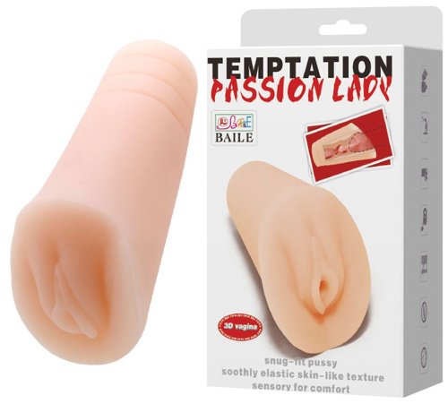 Телесный тугой мастурбатор-вагина Passion Lady фото 2