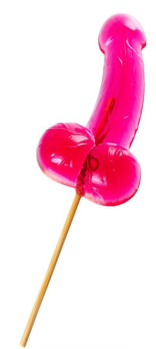 Леденец на палочке в форме пениса со вкусом клубники