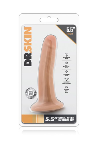 Телесный фаллоимитатор на присоске 5.5 Inch Cock With Suction Cup - 14 см. фото 3