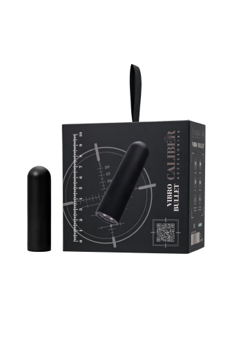 Черная перезаряжаемая вибропуля RealStick CALIBER - 7 см. фото 6