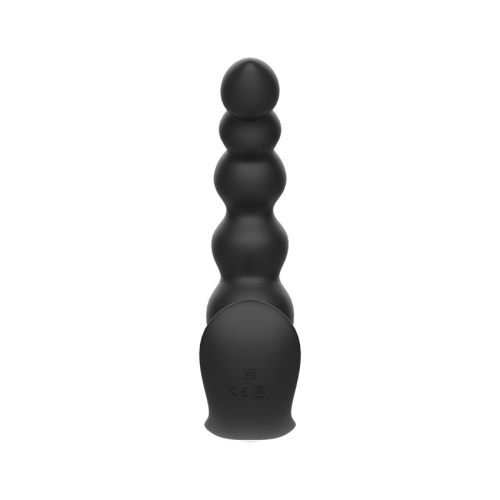 Черная анальная виброёлочка Anal Bead Vibrator с пультом ДУ фото 4