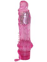 Гелевый вибратор со стимулирующими щеточками - 16 см.