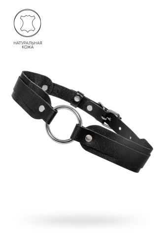 Черный кожаный чокер-ошейник со скруглёнными углами фото 2 Черный кожаный чокер-ошейник со скруглёнными углами фото 2