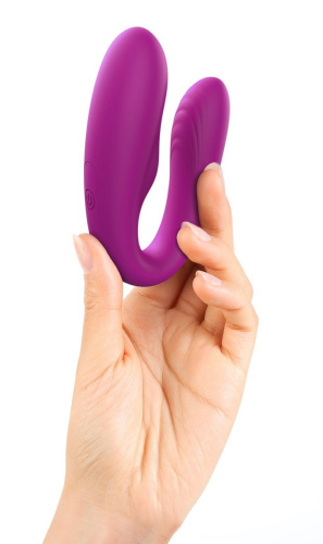 Лиловый вибратор для пар Match Up Couple Vibrator with Remote Control фото 3