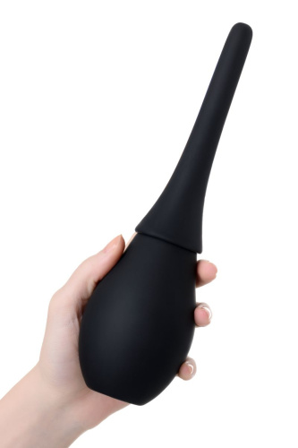 Черный силиконовый анальный душ A-toys с гладким наконечником фото 3