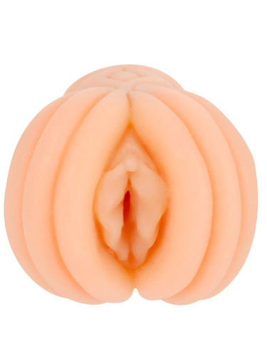 Телесный мастурбатор-вагина с рельефом на поверхности фото 3