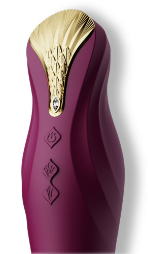 Фиолетовый вибратор King с функцией возвратно-поступательных движений - 30,2 см. фото 3