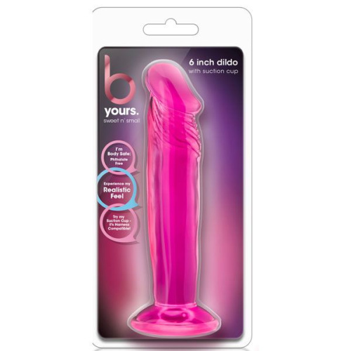 Розовый анальный фаллоимитатор Sweet N Small 6 Inch Dildo With Suction Cup - 16,5 см. фото 2