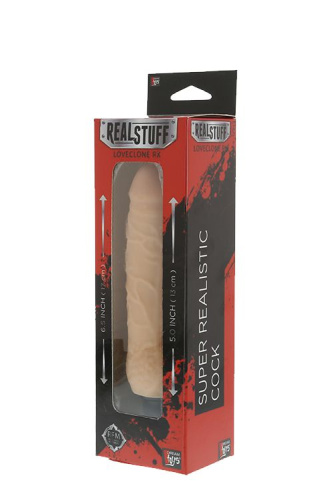 Реалистичный вибромассажёр REALSTUFF 5INCH VIBRATOR - 16 см. фото 2