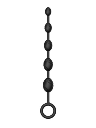 Черная анальная цепочка №03 Anal Chain - 30 см. фото 3