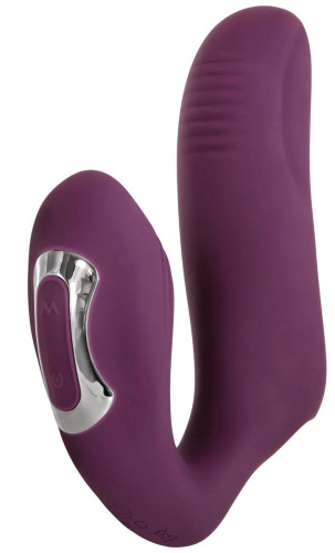 Фиолетовая вибронасадка на палец Helping Hand фото 3