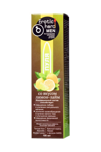 Биостимулирующий концентрат для мужчин  Erotic hard  со вкусом лимона и лайма - 100 мл. фото 6