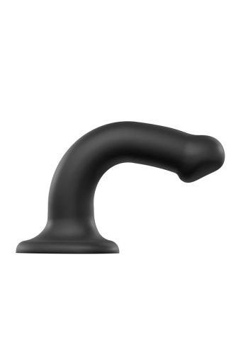Черный фаллос на присоске Silicone Bendable Dildo M - 18 см. фото 6