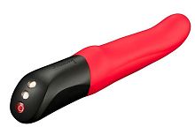 Красный вибромассажер SIRIUS с 10 режимами вибрации - 23,7 см.