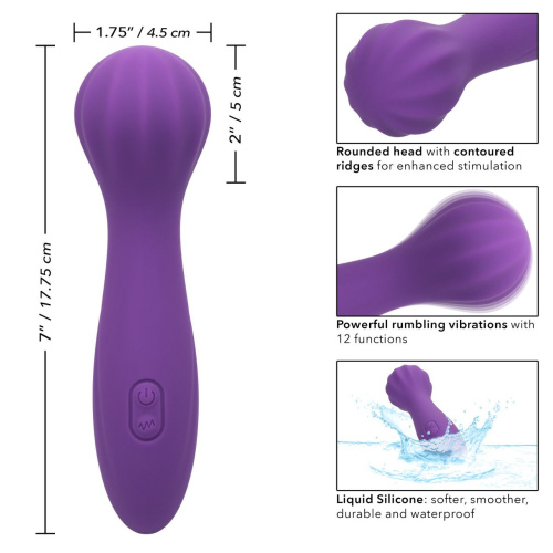 Фиолетовый вибромассажер Stella Liquid Silicone “O” Wand - 17,75 см. фото 5