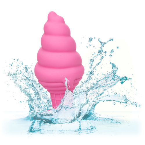 Розовая анальная пробка в виде мороженого Yum Bum Ice Cream Cone Butt Plug - 9,5 см. фото 7