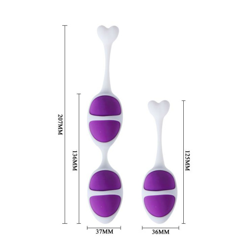 Фиолетовые вагинальные шарики из силикона: 2+1 фото 5