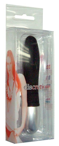 Черный миниатюрный вибратор DISCRETION - 8 см. фото 2