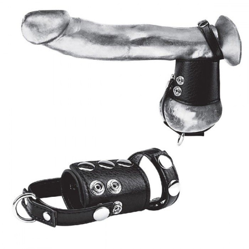 Кольцо на член и мошонку Cock Ring With 2 Ball Stretcher And Optional Weight Ring Кольцо на член и мошонку Cock Ring With 2 Ball Stretcher And Optional Weight Ring