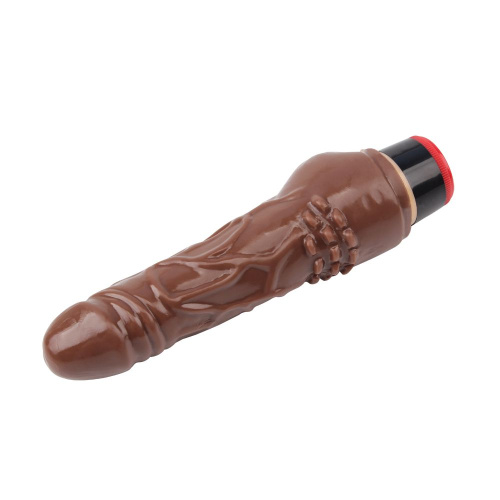 Коричневый вибратор 7.8” Vibe Cock - 19 см. фото 3