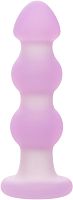 Сиреневая анальная пробка-ёлочка Beaded Probe - 10,7 см.