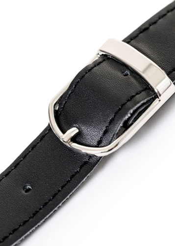 Кляп-крючок на чёрном кожаном ремешке фото 5