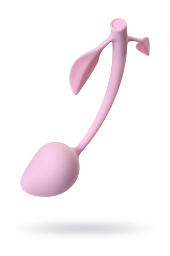 Розовый силиконовый вагинальный шарик с лепесточками фото 4
