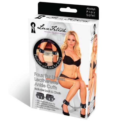 Черные фиксаторы для ног из искусственной кожи фото 3 Черные фиксаторы для ног из искусственной кожи фото 3