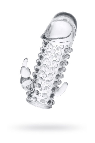 Гелевая прозрачная насадка с 2 отростками - 13 см. фото 3 Гелевая прозрачная насадка с 2 отростками - 13 см. фото 3