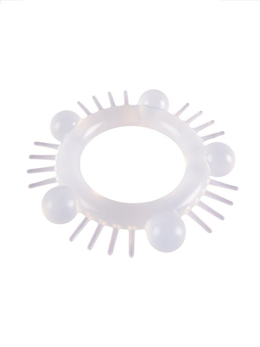 Эластичное эрекционное кольцо с шишечками и шипами фото 4