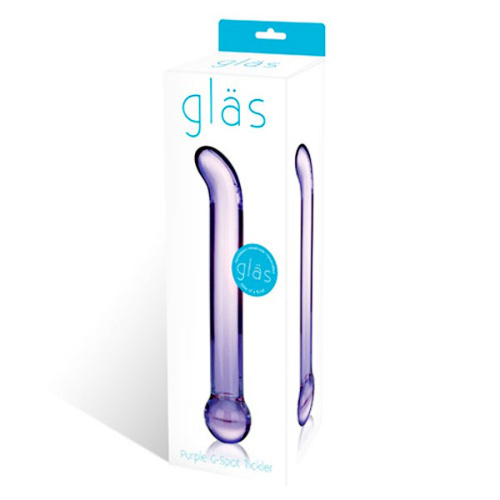 Гладкий стеклянный стимулятор G-Spot Tickler - 17 см. фото 2