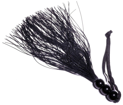 Черная силиконовая плетка - 25,4 см. фото 2